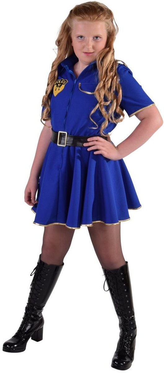 Politie & Detective Kostuum | Volg De Wet Politie Agente | Meisje | Maat 128 | Carnaval kostuum | Verkleedkleding
